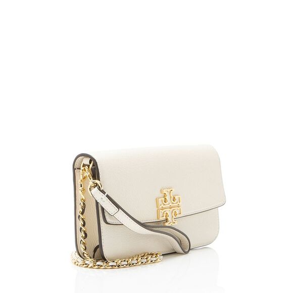 Tory Burch Leather Britten Wallet on Chain - Picture 2 of 10